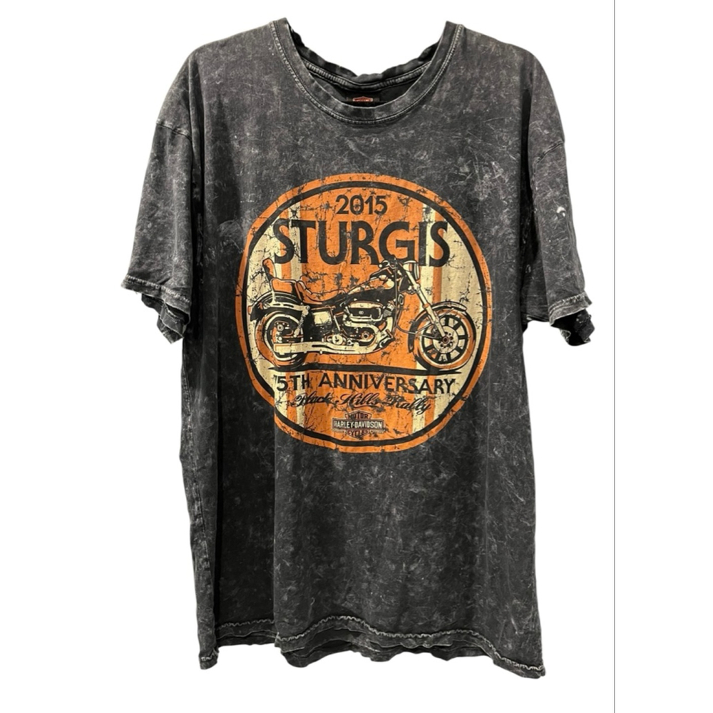 Harley Davidson Sturgis 2015 75th Anniversary T-Shirt Size XL Motorcycle Biker